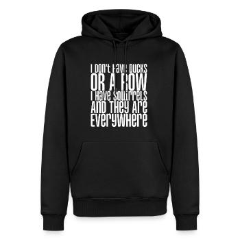 Je n’ai pas de canards ou de rangée - Sweat à capuche Premium bio Homme - noir - Devant - Nico (187cm)