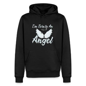 I'm Totally An Angel 4 - Männer Premium Bio Hoodie - Schwarz - Vorne - Nico (187cm)