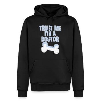 Croyez-moi, je suis un dogtor - Sweat à capuche Premium bio Homme - noir - Devant - Nico (187cm)