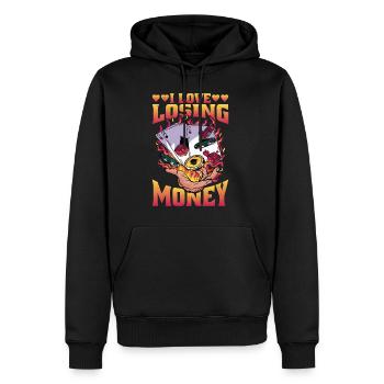 I Love Losing Money 5 - Männer Premium Bio Hoodie - Schwarz - Vorne - Nico (187cm)