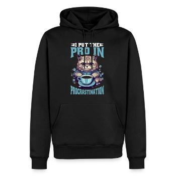 I Put The Pro In Procrastination 28 - Männer Premium Bio Hoodie - Schwarz - Vorne - Nico (187cm)