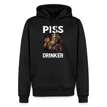 Piss Drinker 37 - Männer Premium Bio Hoodie - Schwarz - Vorne - Nico (187cm)