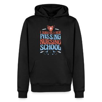 J’ai survécu à son décès à l’école d’infirmières 22 - Sweat à capuche Premium bio Homme - noir - Devant - Nico (187cm)