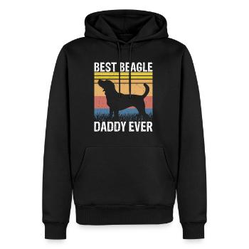Meilleur Beagle Daddy Ever Dog Lover Dog Possessions - Sweat à capuche Premium bio Homme - noir - Devant - Nico (187cm)