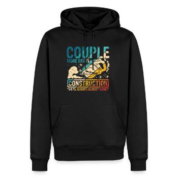 Construction Construction Site Construction Worker Building Family Roof - Men’s Premium Organic Hoodie - black - Front - Nico (187cm)