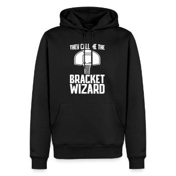Ils m’appellent The Bracket Wizard 4 - Sweat à capuche Premium bio Homme - noir - Devant - Nico (187cm)