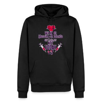 Qu’est-ce que les étudiants en soins infirmiers disent au sommeil, pas aujourd’hui 4 - Sweat à capuche Premium bio Homme - noir - Devant - Nico (187cm)