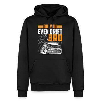 Did You Even Drift Bro 3 - Männer Premium Bio Hoodie - Schwarz - Vorne - Nico (187cm)