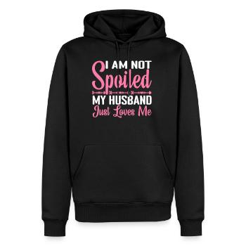 I Am Not Spoiled, My Husband Just Loves Me 3 - Männer Premium Bio Hoodie - Schwarz - Vorne - Nico (187cm)
