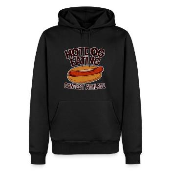 Hotdog Eating Contest Athlete 2 - Männer Premium Bio Hoodie - Schwarz - Vorne - Nico (187cm)