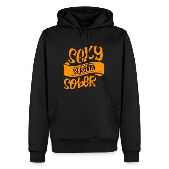 Sexy Strong Sober 4 - Sweat à capuche Premium bio Homme - noir - Devant - Nico (187cm)