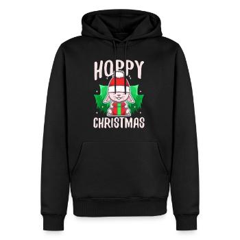 Noël houblonné - Sweat à capuche Premium bio Homme - noir - Devant - Nico (187cm)