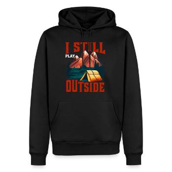 I Still Play Outside 3 - Männer Premium Bio Hoodie - Schwarz - Vorne - Nico (187cm)