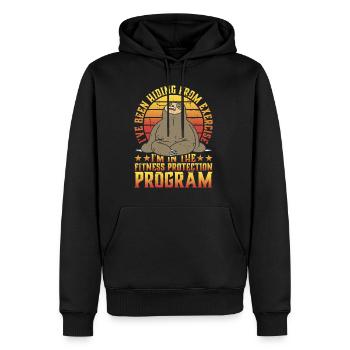 I'm In The Fitness Protection Program 3 - Männer Premium Bio Hoodie - Schwarz - Vorne - Nico (187cm)