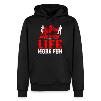 La danse en ligne rend la vie plus amusante - Sweat à capuche Premium bio Homme - noir - Devant - Nico (187cm)