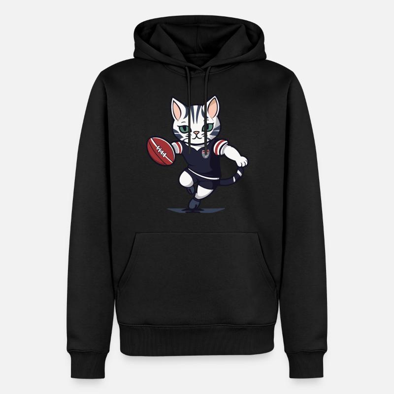 Chat - Sweat à capuche Premium bio Homme - noir