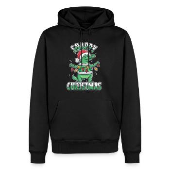 Noël vif - Sweat à capuche Premium bio Homme - noir - Devant - Nico (187cm)