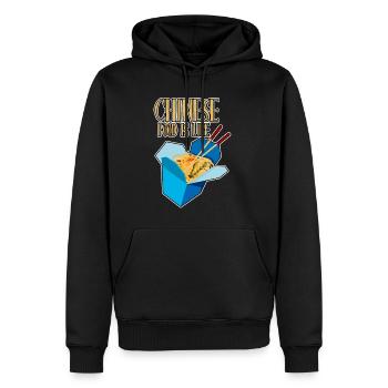 La cuisine chinoise, c’est la vie 4 - Sweat à capuche Premium bio Homme - noir - Devant - Nico (187cm)