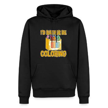 I'd Rather Be Coloring - Männer Premium Bio Hoodie - Schwarz - Vorne - Nico (187cm)