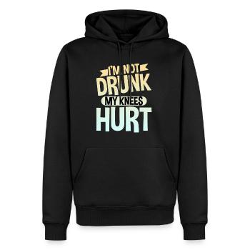 I'm Not Drunk My Knees Hurt 4 - Männer Premium Bio Hoodie - Schwarz - Vorne - Nico (187cm)