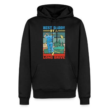 Best Daddy By A Long Drive 3 - Männer Premium Bio Hoodie - Schwarz - Vorne - Nico (187cm)