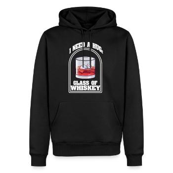 I Need a Huge Glass of Whiskey Lover - Männer Premium Bio Hoodie - Schwarz - Vorne - Nico (187cm)