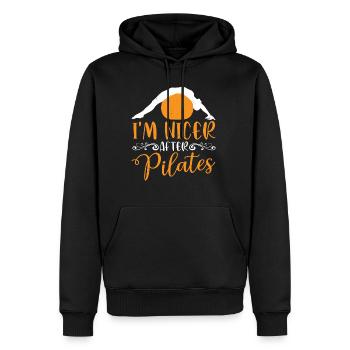 I'm Nicer After Pilates 3 - Männer Premium Bio Hoodie - Schwarz - Vorne - Nico (187cm)