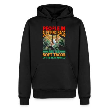 Les gens dans les sacs de couchage sont les tacos des ours 3 - Sweat à capuche Premium bio Homme - noir - Devant - Nico (187cm)