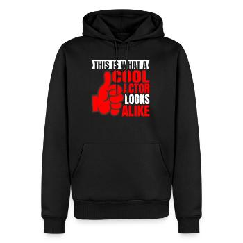 This Is What A Cool Actor Looks Alike 2 - Männer Premium Bio Hoodie - Schwarz - Vorne - Nico (187cm)