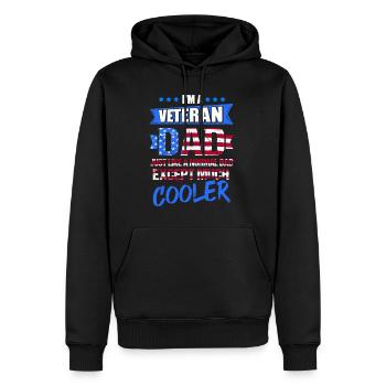 I'm A Veteran Dad Just Like A Normal Dad Except Mu - Männer Premium Bio Hoodie - Schwarz - Vorne - Nico (187cm)