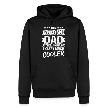 I'm A Veteran Dad Just Like A Normal Dad Except Mu - Männer Premium Bio Hoodie - Schwarz - Vorne - Nico (187cm)