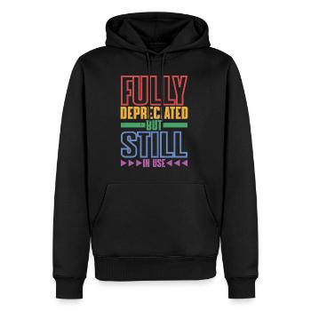 Entièrement amorti mais toujours en service 13 - Sweat à capuche Premium bio Homme - noir - Devant - Nico (187cm)