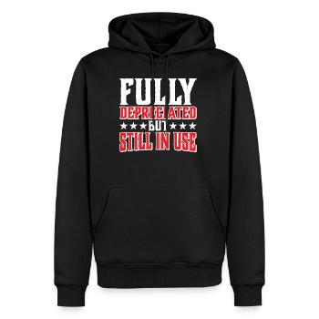 Entièrement amorti mais toujours en service 14 - Sweat à capuche Premium bio Homme - noir - Devant - Nico (187cm)