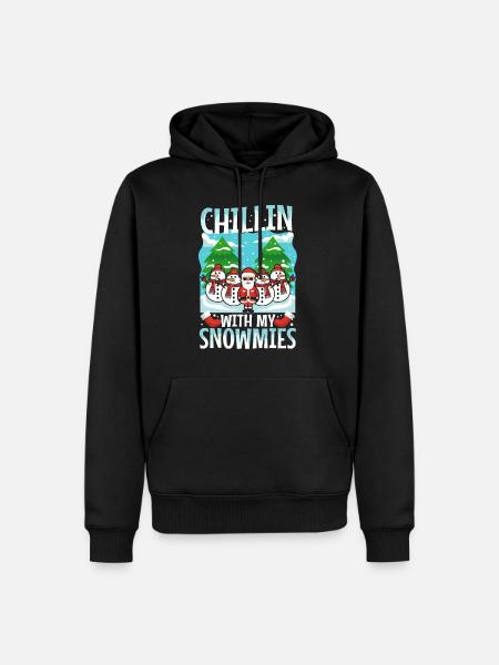 Chillin with my Snowmies - Men’s Premium Organic Hoodie - black