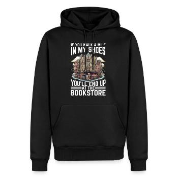 If You Walk A Mile In My Shoes 5 - Männer Premium Bio Hoodie - Schwarz - Vorne - Nico (187cm)