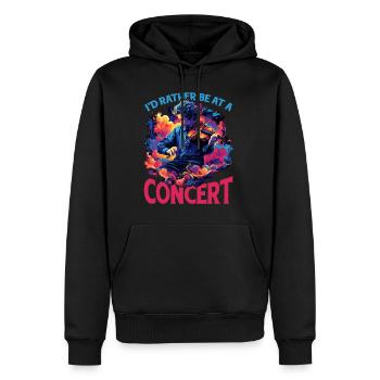 Je préfère être à un concert 9 - Sweat à capuche Premium bio Homme - noir - Devant - Nico (187cm)