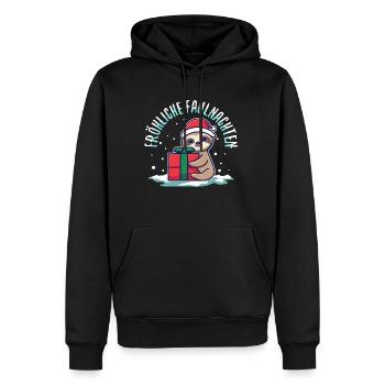 Fröhliche Faulnachten - Männer Premium Bio Hoodie - Schwarz - Vorne - Nico (187cm)
