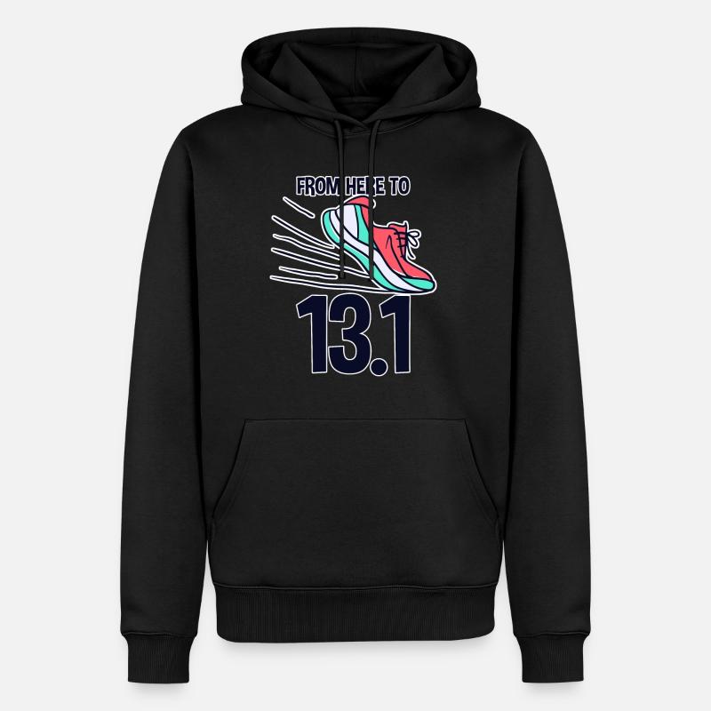 D’ici à 13.1 2 - Sweat à capuche Premium bio Homme - noir