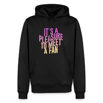 C’est un plaisir de rencontrer un fan 2 - Sweat à capuche Premium bio Homme - noir - Devant - Nico (187cm)