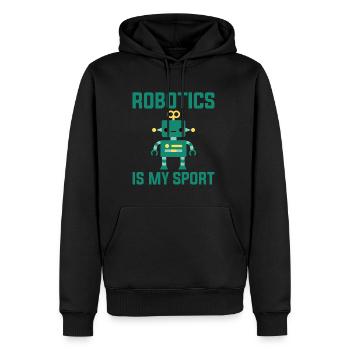 Robotics Is My Sport 2 - Men’s Premium Organic Hoodie - black - Front - Nico (187cm)