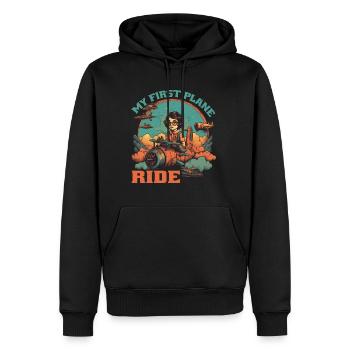 My First Plane Ride 59 - Men’s Premium Organic Hoodie - black - Front - Nico (187cm)