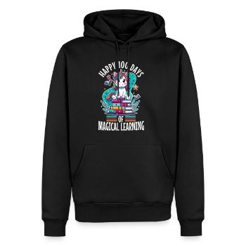 Les licornes sont géniales, donc je suis une licorne - Sweat à capuche Premium bio Homme - noir - Devant - Nico (187cm)