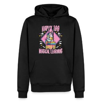 Unicorns are awesome therefore i am a unicorn - Männer Premium Bio Hoodie - Schwarz - Vorne - Nico (187cm)