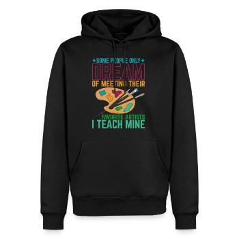 Meeting Their Favorite Artists, I Teach Mine 5 - Männer Premium Bio Hoodie - Schwarz - Vorne - Nico (187cm)