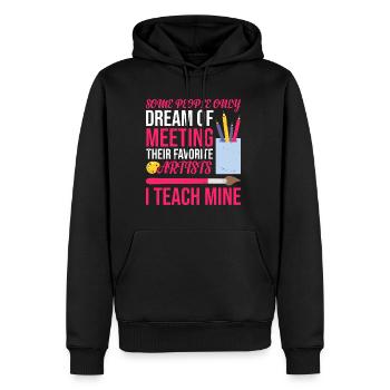 Meeting Their Favorite Artists, I Teach Mine 7 - Männer Premium Bio Hoodie - Schwarz - Vorne - Nico (187cm)