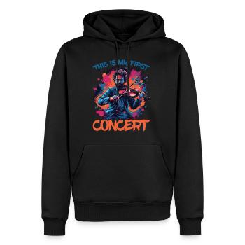 This Is My First Concert 59 - Men’s Premium Organic Hoodie - black - Front - Nico (187cm)