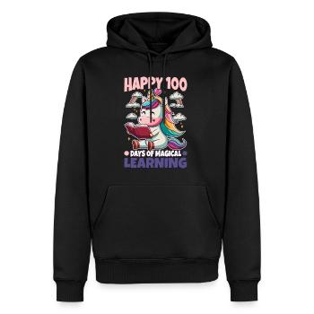 Unicorns are awesome therefore i am a unicorn - Männer Premium Bio Hoodie - Schwarz - Vorne - Nico (187cm)