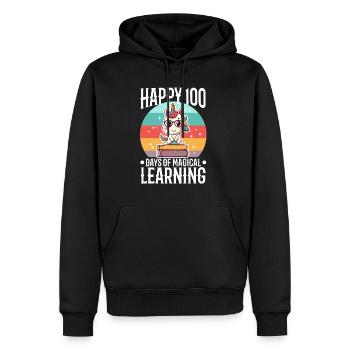 Unicorns are awesome therefore i am a unicorn - Männer Premium Bio Hoodie - Schwarz - Vorne - Nico (187cm)