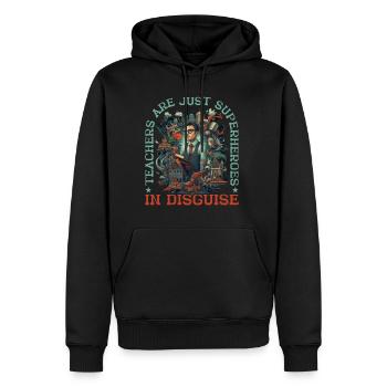 Teachers Are Just Superheroes In Disguise 22 - Männer Premium Bio Hoodie - Schwarz - Vorne - Nico (187cm)
