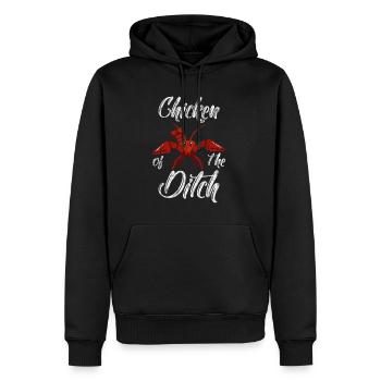 Chicken Of The Ditch 3 - Men’s Premium Organic Hoodie - black - Front - Nico (187cm)